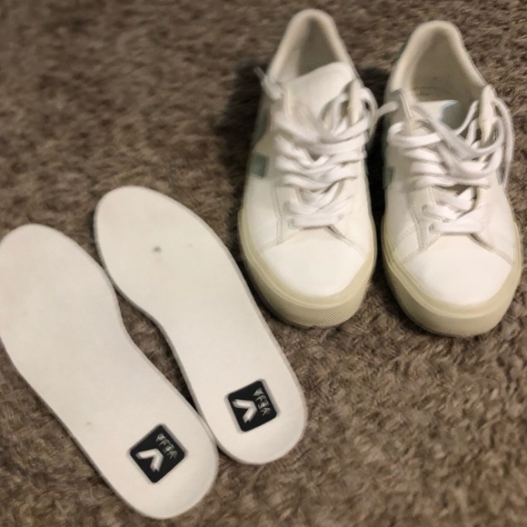 VEJA CAMPO CHROMEFREE LEATHER WHITE MATCHA sneakers - Picture 2 of 16